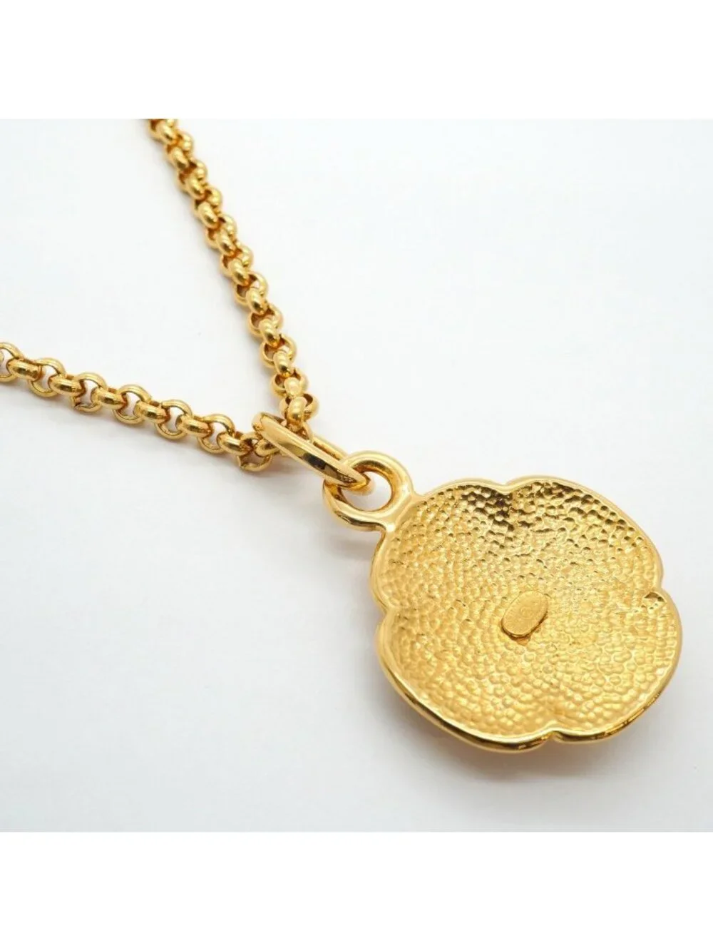 Chanel Necklace Vintage CC Logo Gold Plated